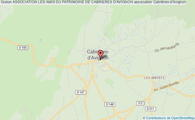 plan association Association Les Amis Du Patrimoine De Cabrieres D'avignon Cabrières-d'Avignon
