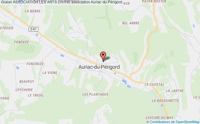 plan association Association Les Arts Divins Auriac-du-Périgord