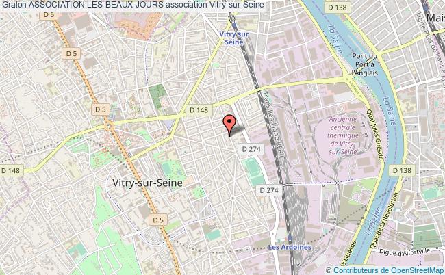 plan association Association Les Beaux Jours Vitry-sur-Seine