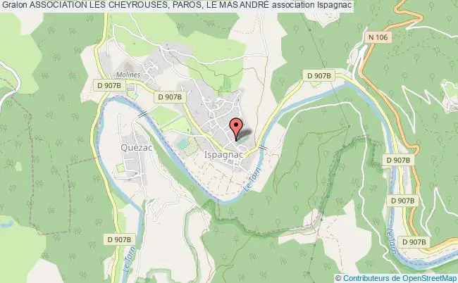 plan association Association Les Cheyrouses, Paros, Le Mas AndrÉ Ispagnac