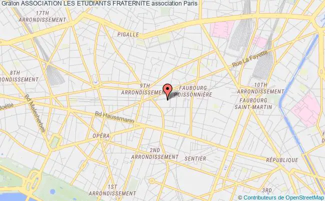 plan association Association Les Etudiants Fraternite Paris