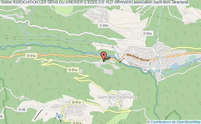 plan association Association Les Gens Du Grenier (l'edze D'e Vlo Granier) Saint-Bon-Tarentaise