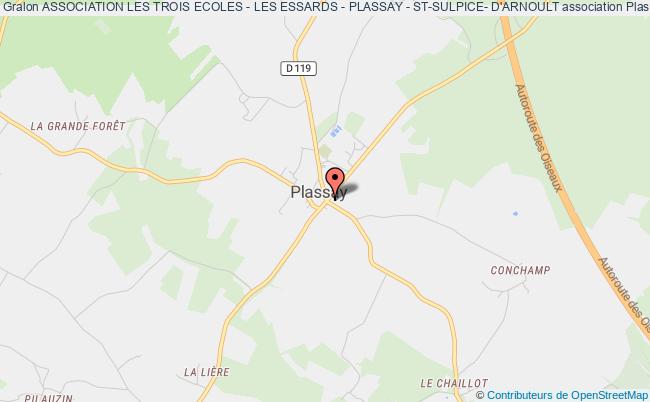 plan association Association Les Trois Ecoles - Les Essards - Plassay - St-sulpice- D'arnoult Plassay