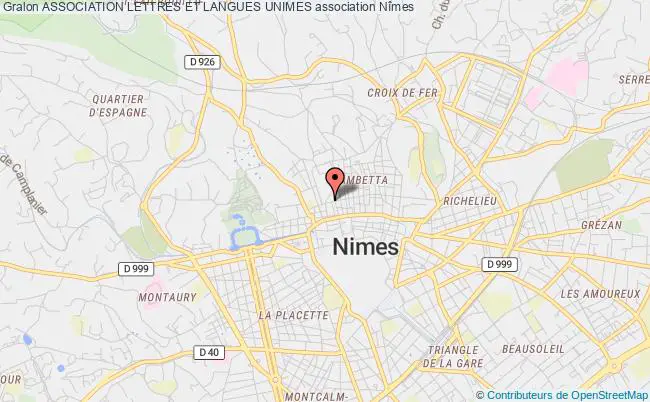plan association Association Lettres Et Langues Unimes Nîmes