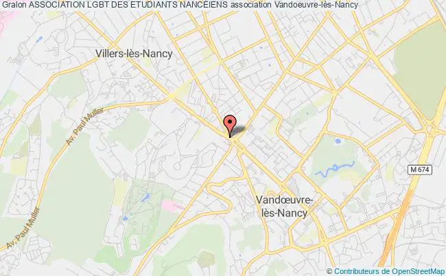 plan association Association Lgbt Des Etudiants NancÉiens Vandoeuvre-lès-Nancy