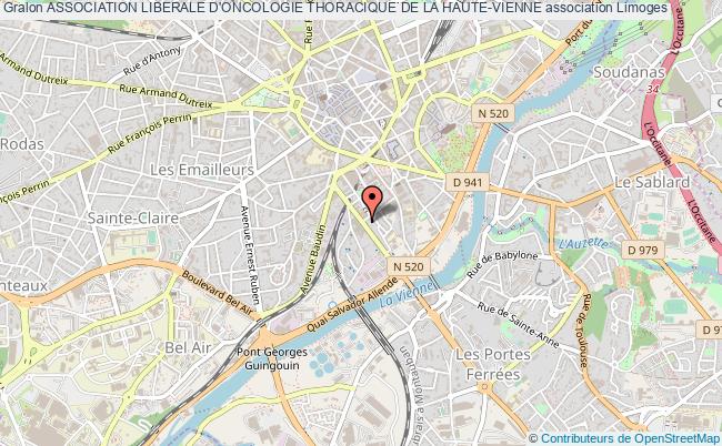 plan association Association Liberale D'oncologie Thoracique De La Haute-vienne Limoges