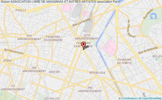 plan association Association Libre De Mangakas Et Autres Artistes Paris