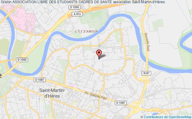plan association Association Libre Des Etudiants Cadres De SantÉ Saint-Martin-d'Hères