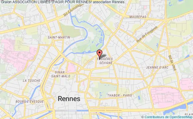 plan association Association Libres D'agir Pour Rennes! Rennes