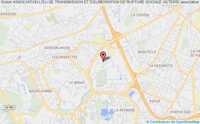 plan association Association Lieu De Transmission Et D'elaboration De Rupture Sociale (alters) Toulouse