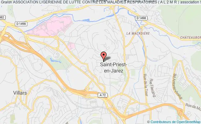 plan association Association Ligerienne De Lutte Contre Les Maladies Respiratoires ( A L 2 M R ) Saint-Priest-en-Jarez