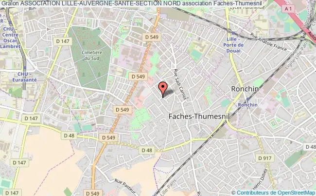 plan association Association Lille-auvergne-sante-section Nord Faches-Thumesnil