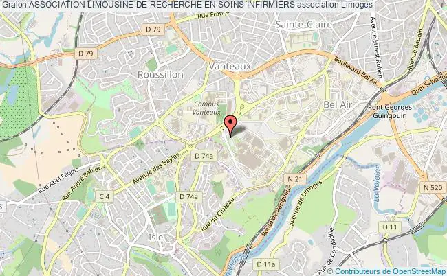 plan association Association Limousine De Recherche En Soins Infirmiers Limoges