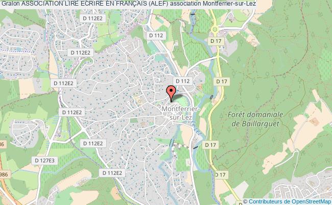 plan association Association Lire Ecrire En FranÇais (alef) Montferrier-sur-Lez
