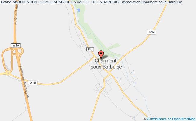 plan association Association Locale Admr De La Vallee De La Barbuise Charmont-sous-Barbuise