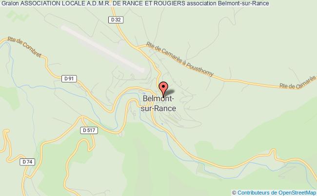 plan association Association Locale A.d.m.r. De Rance Et Rougiers Belmont-sur-Rance
