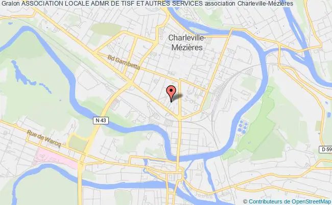 plan association Association Locale Admr De Tisf Et Autres Services Charleville-Mézières