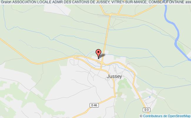 plan association Association Locale Admr Des Cantons De Jussey, Vitrey-sur-mance, Combeaufontaine Jussey