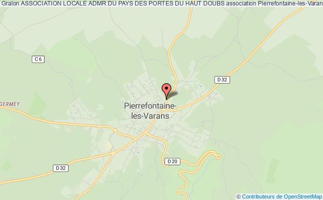 plan association Association Locale Admr Du Pays Des Portes Du Haut Doubs Pierrefontaine-les-Varans