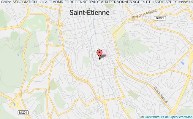 plan association Association Locale Admr Forezienne D'aide Aux Personnes ÂgÉes Et HandicapÉes Saint-Étienne