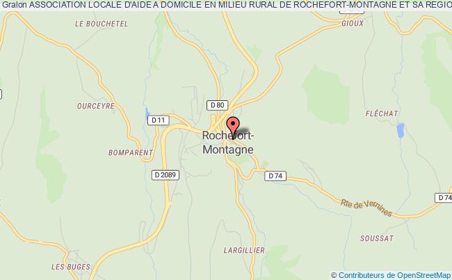 plan association Association Locale D'aide A Domicile En Milieu Rural De Rochefort-montagne Et Sa Region (admr De Rochefort-montagne Et Sa Region) Rochefort-Montagne