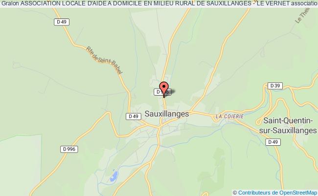 plan association Association Locale D'aide A Domicile En Milieu Rural De Sauxillanges - Le Vernet Sauxillanges