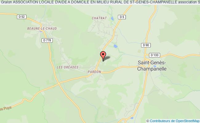 plan association Association Locale D'aide A Domicile En Milieu Rural De St-genes-champanelle Saint-Genès-Champanelle