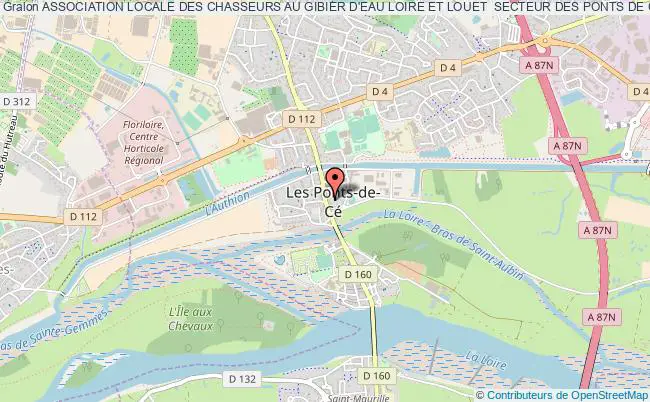 plan association Association Locale Des Chasseurs Au Gibier D'eau Loire Et Louet  Secteur Des Ponts De Ce Les   Ponts-de-Cé