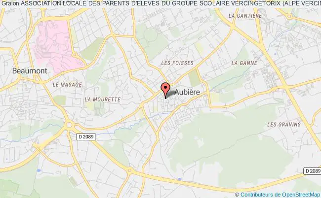 plan association Association Locale Des Parents D'eleves Du Groupe Scolaire Vercingetorix (alpe Vercingetorix) Aubière