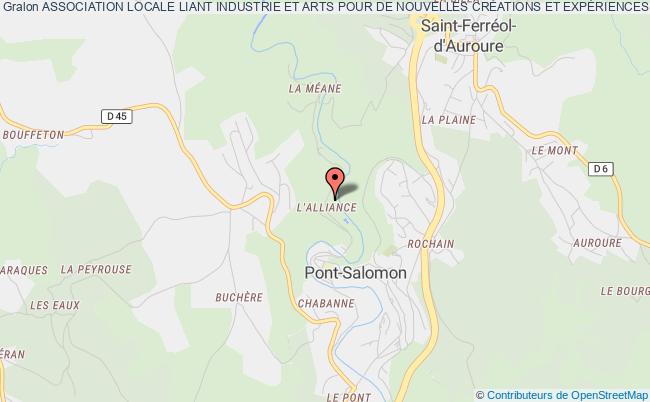 plan association Association Locale Liant Industrie Et Arts Pour De Nouvelles CrÉations Et ExpÉriences Pont-Salomon