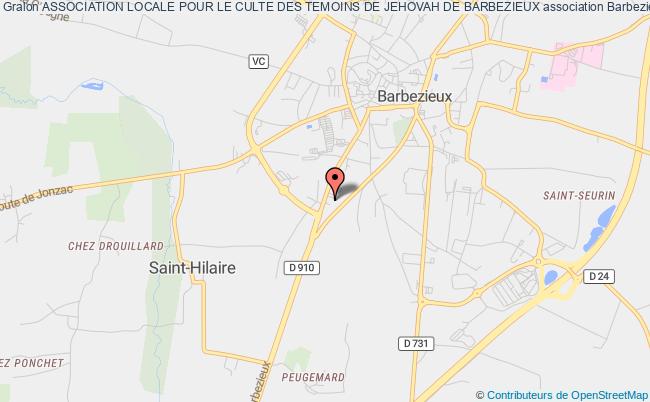 plan association Association Locale Pour Le Culte Des Temoins De Jehovah De Barbezieux Barbezieux-Saint-Hilaire