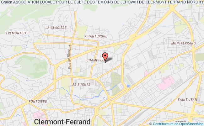 plan association Association Locale Pour Le Culte Des Temoins De Jehovah De Clermont Ferrand Nord Clermont-Ferrand