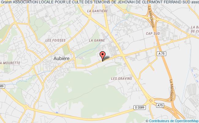 plan association Association Locale Pour Le Culte Des Temoins De Jehovah De Clermont Ferrand Sud Aubière