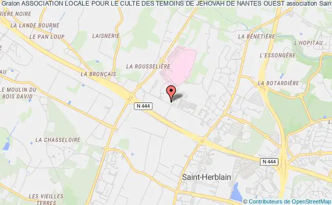 plan association Association Locale Pour Le Culte Des Temoins De Jehovah De Nantes Ouest Saint-Herblain