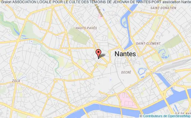plan association Association Locale Pour Le Culte Des Temoins De Jehovah De Nantes-port Nantes