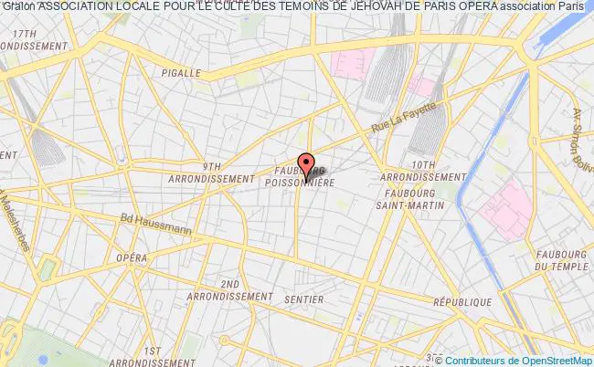 plan association Association Locale Pour Le Culte Des Temoins De Jehovah De Paris Opera Paris