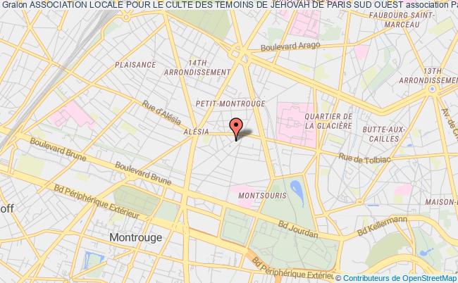 plan association Association Locale Pour Le Culte Des Temoins De Jehovah De Paris Sud Ouest Paris