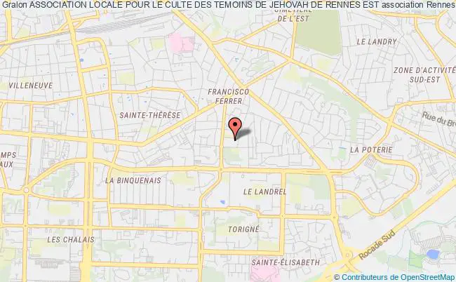 plan association Association Locale Pour Le Culte Des Temoins De Jehovah De Rennes Est Rennes