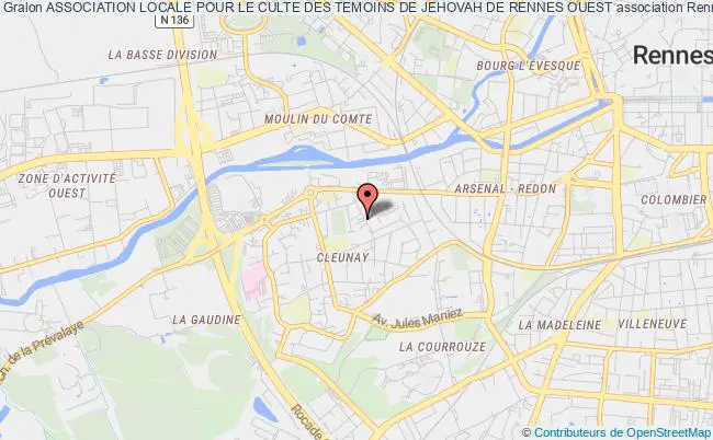 plan association Association Locale Pour Le Culte Des Temoins De Jehovah De Rennes Ouest Rennes