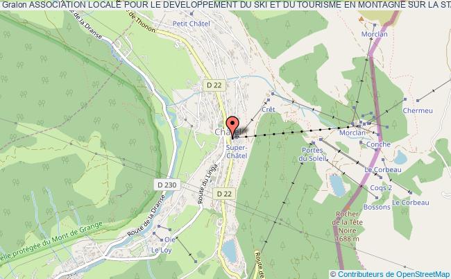 plan association Association Locale Pour Le Developpement Du Ski Et Du Tourisme En Montagne Sur La Station De Chatel Châtel