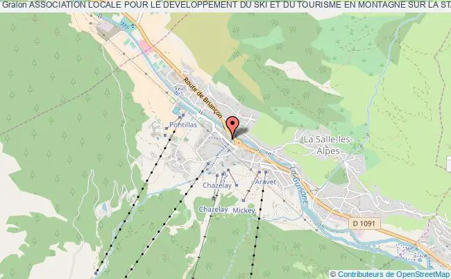 plan association Association Locale Pour Le Developpement Du Ski Et Du Tourisme En Montagne Sur La Station De Serre Chevalier Villeneuve La Salle les Alpes
