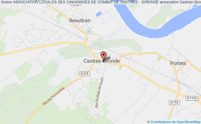 plan association Association Locales Des Camarades De Combat De Castres - Gironde Castres-Gironde