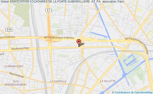 plan association Association Locataires De La Porte Aubervilliers  A.l.p.a. Paris 18e