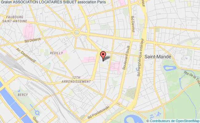 plan association Association Locataires Sibuet Paris