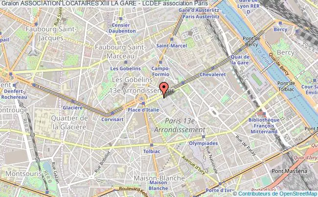 plan association Association Locataires Xiii La Gare - Lcdef Paris 13e