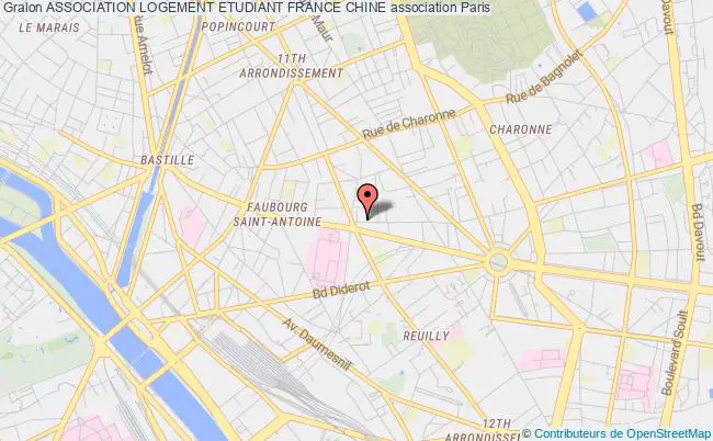 plan association Association Logement Etudiant France Chine Paris 11e