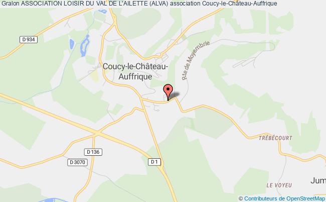 plan association Association Loisir Du Val De L'ailette (alva) Coucy-le-Château-Auffrique