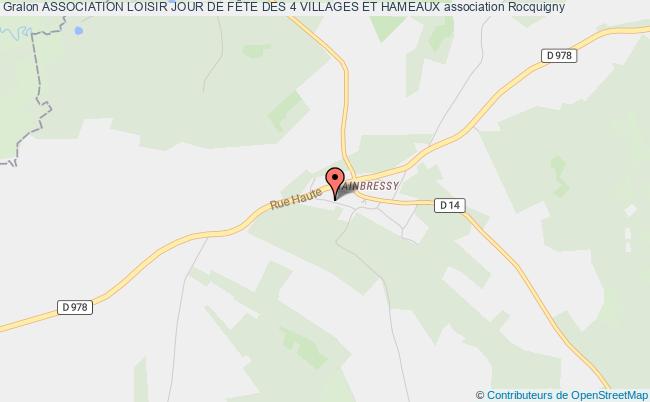plan association Association Loisir Jour De FÊte Des 4 Villages Et Hameaux Rocquigny