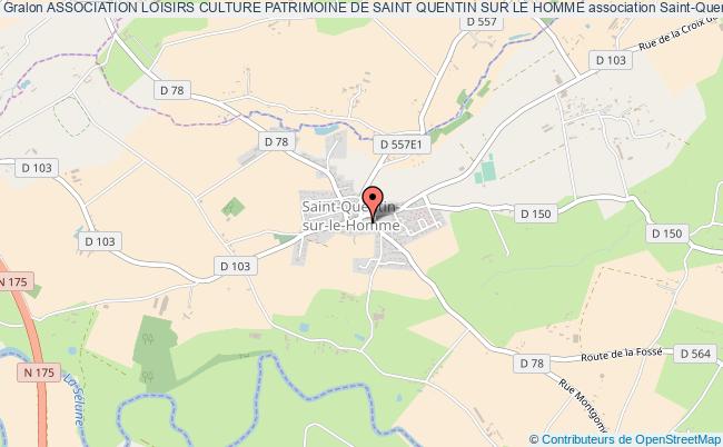 plan association Association Loisirs Culture Patrimoine De Saint Quentin Sur Le Homme Saint-Quentin-sur-le-Homme