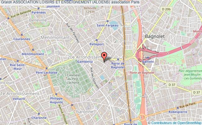 plan association Association Loisirs Et Enseignement (aloens) Paris